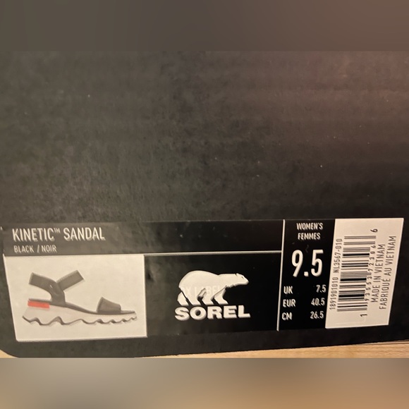 Sorel Women's Kinetic Leather Wedge Sport Sandals Size 9. 5, NEW - Picture 3 of 10